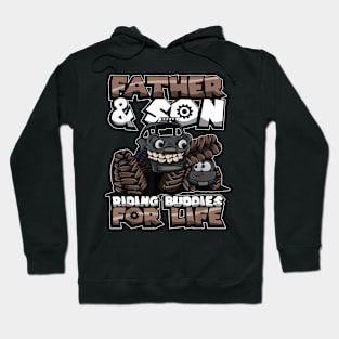 Cool Father And Son Monster Truck Riding Buddies For Life Hoodie